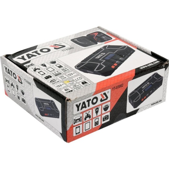 Батерия за аварийно запалване на YATO, USB, 12000mAh